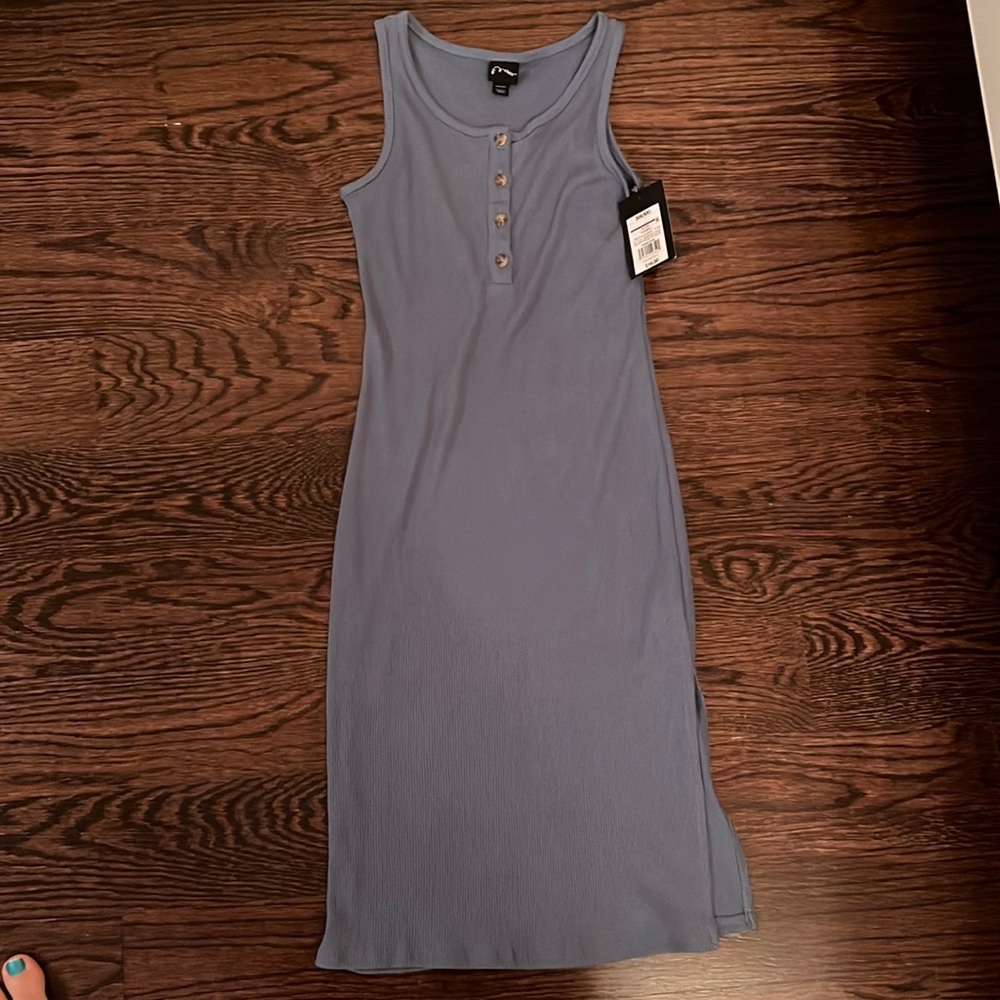 Art Class Blue Ribbed Dress